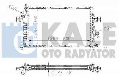 KALE OTO RADYATOR 141300 -  Радиатор, охлаждение двигателя